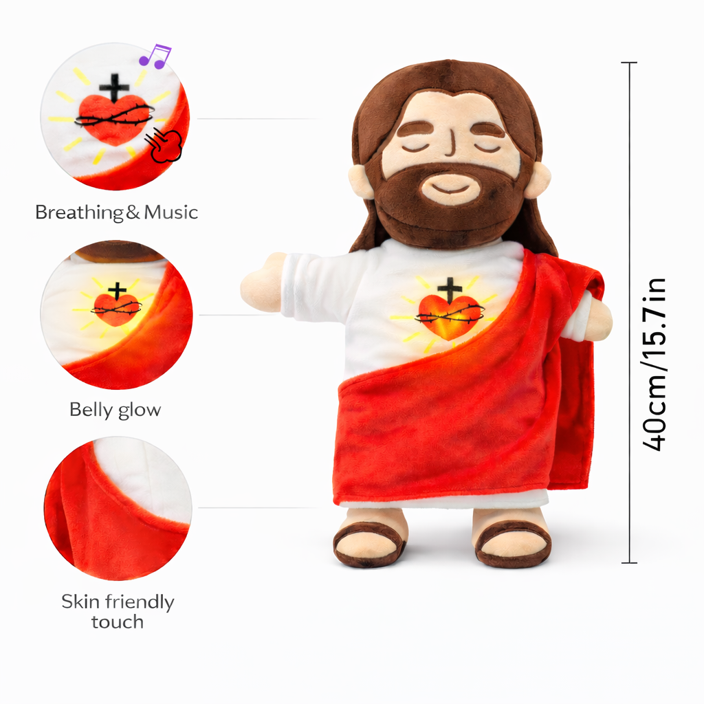 Breathing Jesus Plush - Feel Peace While You Sleep